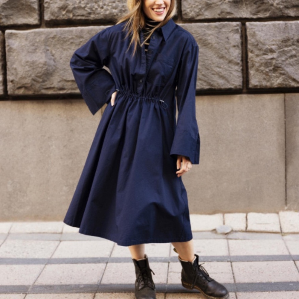 JW Anderson x Uniqlo Navy Blue Dress